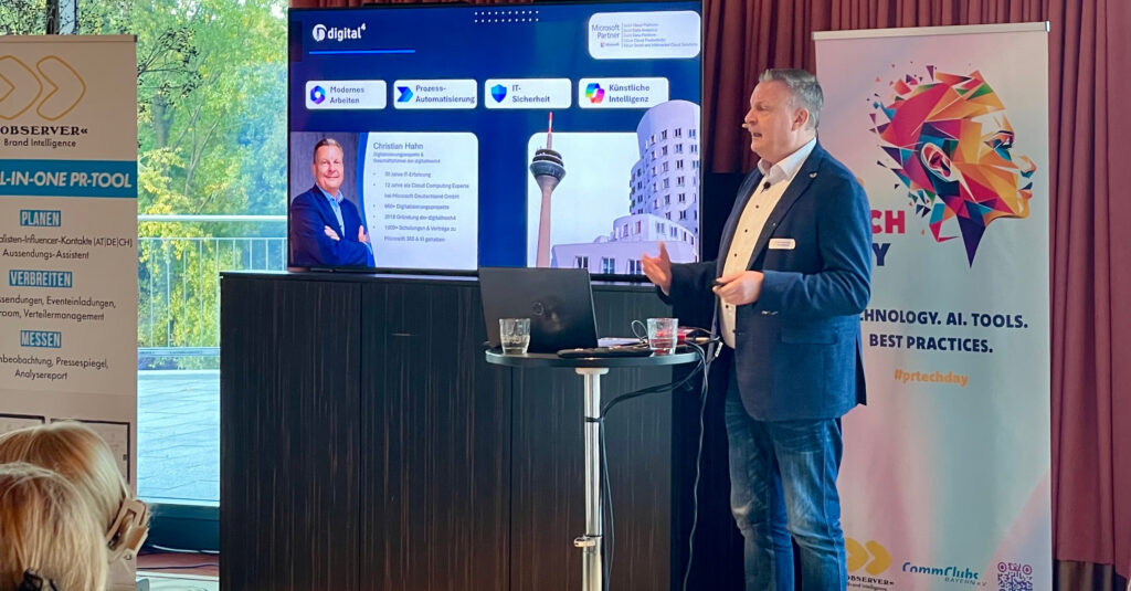 Christian Hahn beim 2. PR Tech Day in Düsseldorf, powered by OBSERVER
