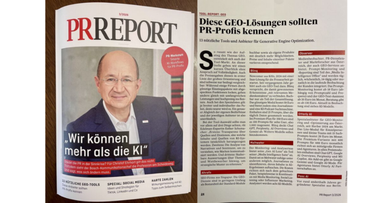 OBSERVER im PR Report 2026