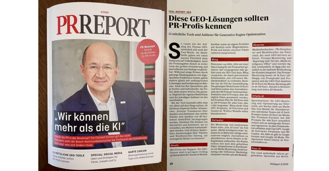 OBSERVER im PR Report 2026